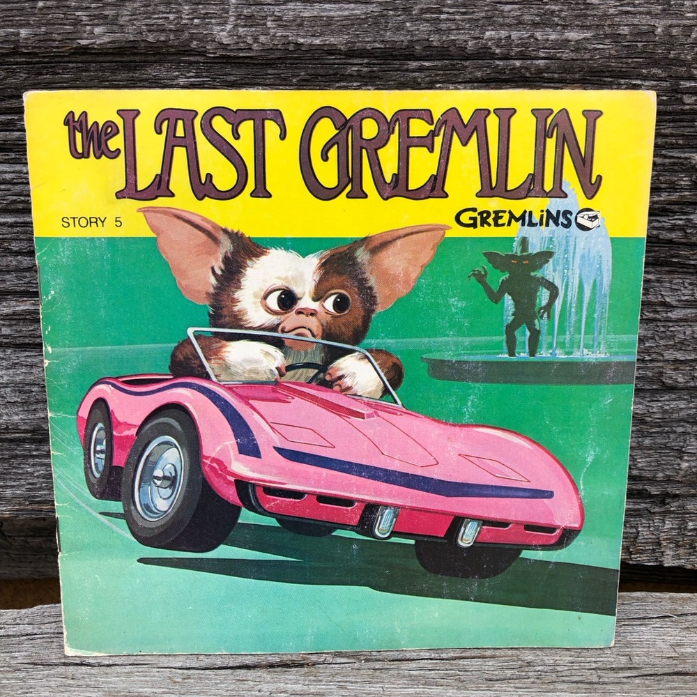 Gremlins “the Last Gremlin” Story 5 vintage Gremlins movie storybook 80s kid🍿